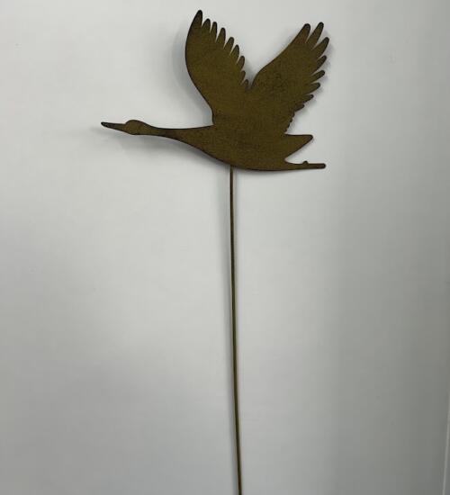 Oiseau en vol en métal à planter - déco jardin