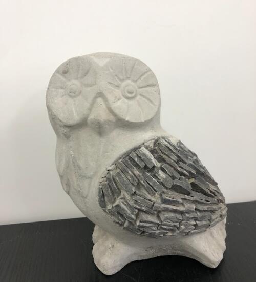 Hibou béton à poser - déco jardin